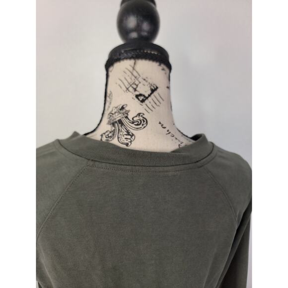 Athleta Seasoft Crewneck Sweatshirt SZ XXS Aspen Olive Green Quiet Luxury Luxe - Picture 8 of 11